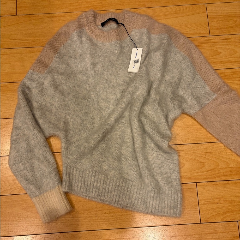 PROENZA SCHOULER NWT Patti Brushed Mohair Silk Slouch Sweater Asymmetrical M - Picture 7 of 11